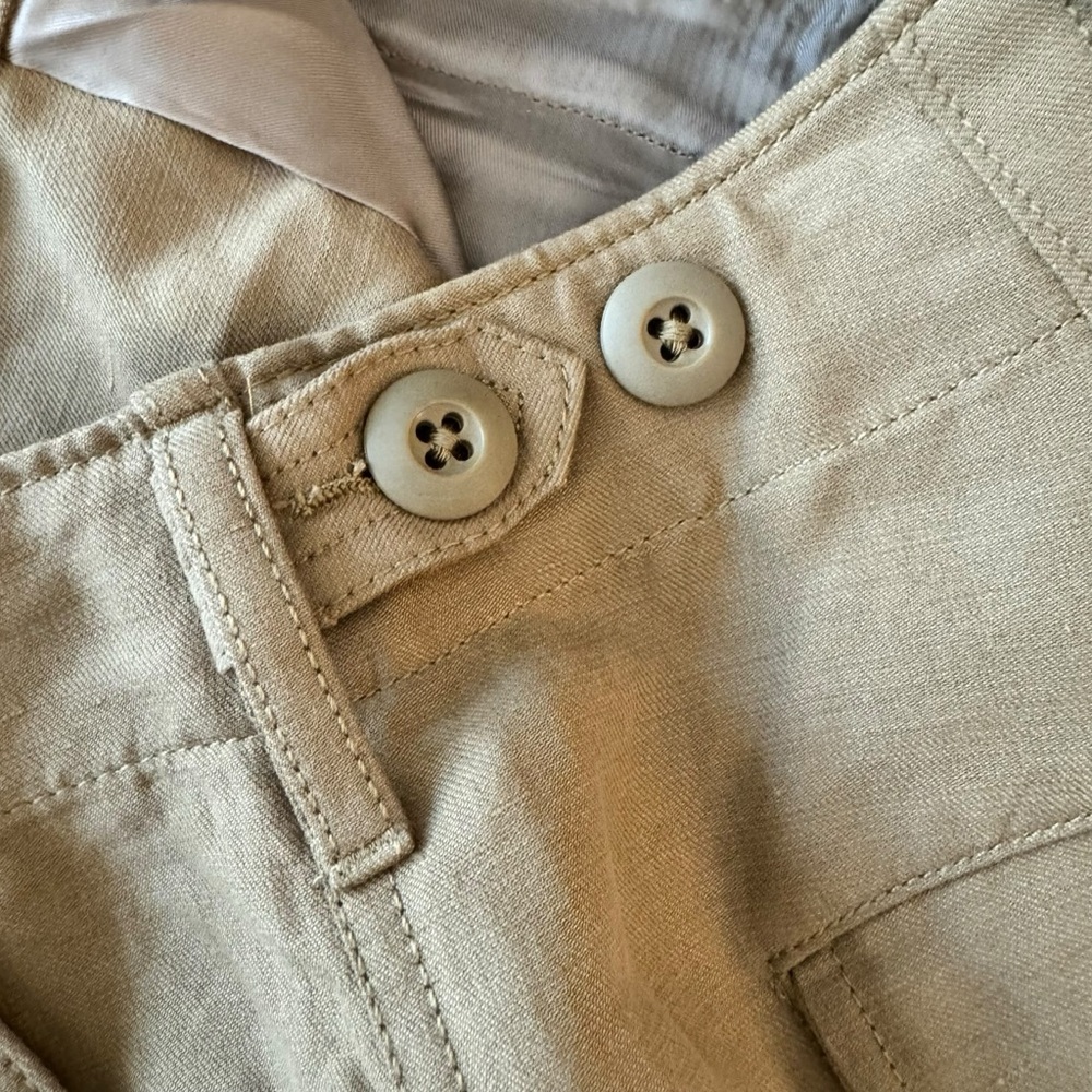 Polo Ralph Lauren Khaki Silk/Linen Blend Cargo Pants NWT 6 - Picture 3 of 10